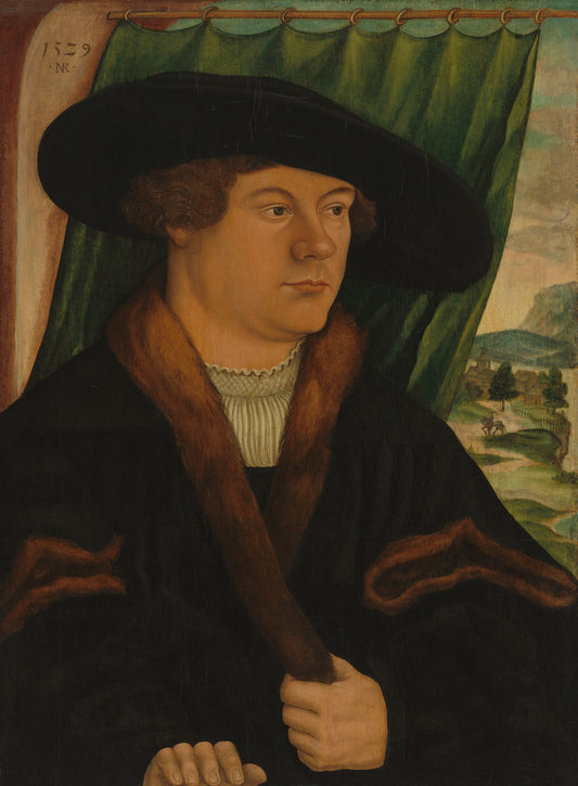 Portrait of a Nobleman by Nicolaus Kremer (German, c. 1500 - 1553), 16X12"(A3)Poster Print