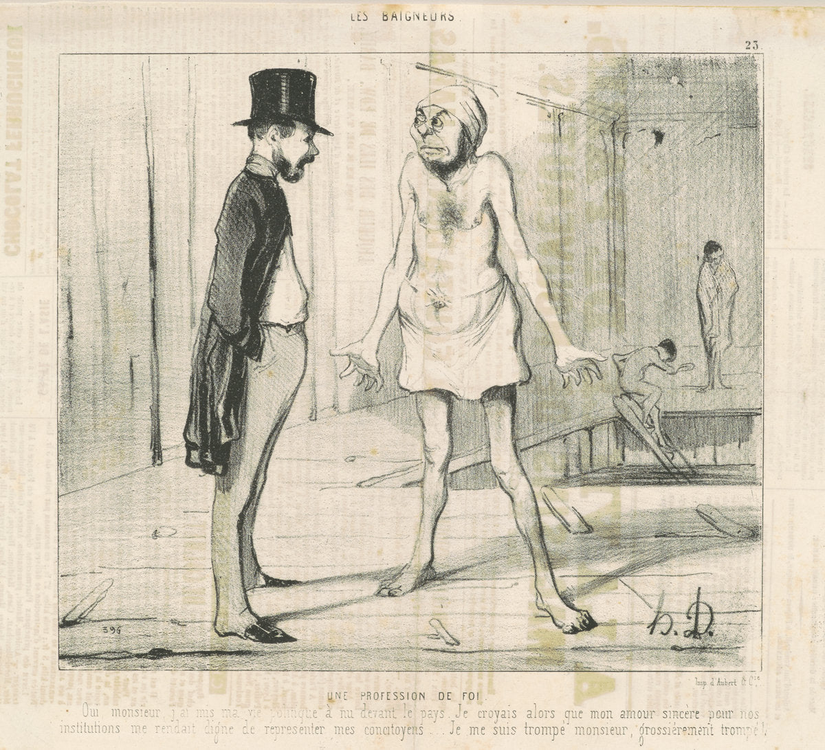 Une profession de foi by Honoré Daumier (French, 1808 - 1879), 16X12"(A3)Poster Print