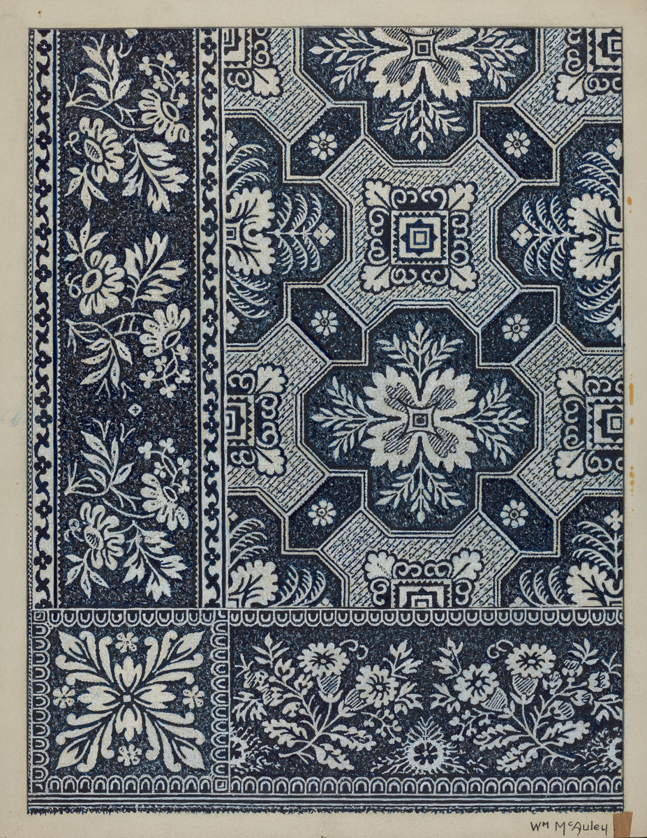 Coverlet by William McAuley (American, active c. 1935), 16X12"(A3)Poster Print