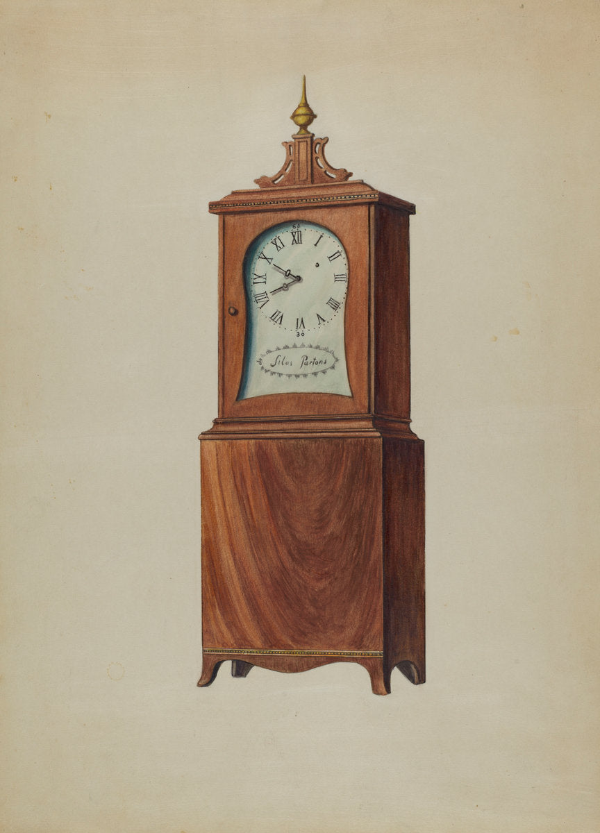 Shelf Clock by Bernard Gussow and Lorenz Rothkranz (American, active c. 1935), 16X12"(A3)Poster Print