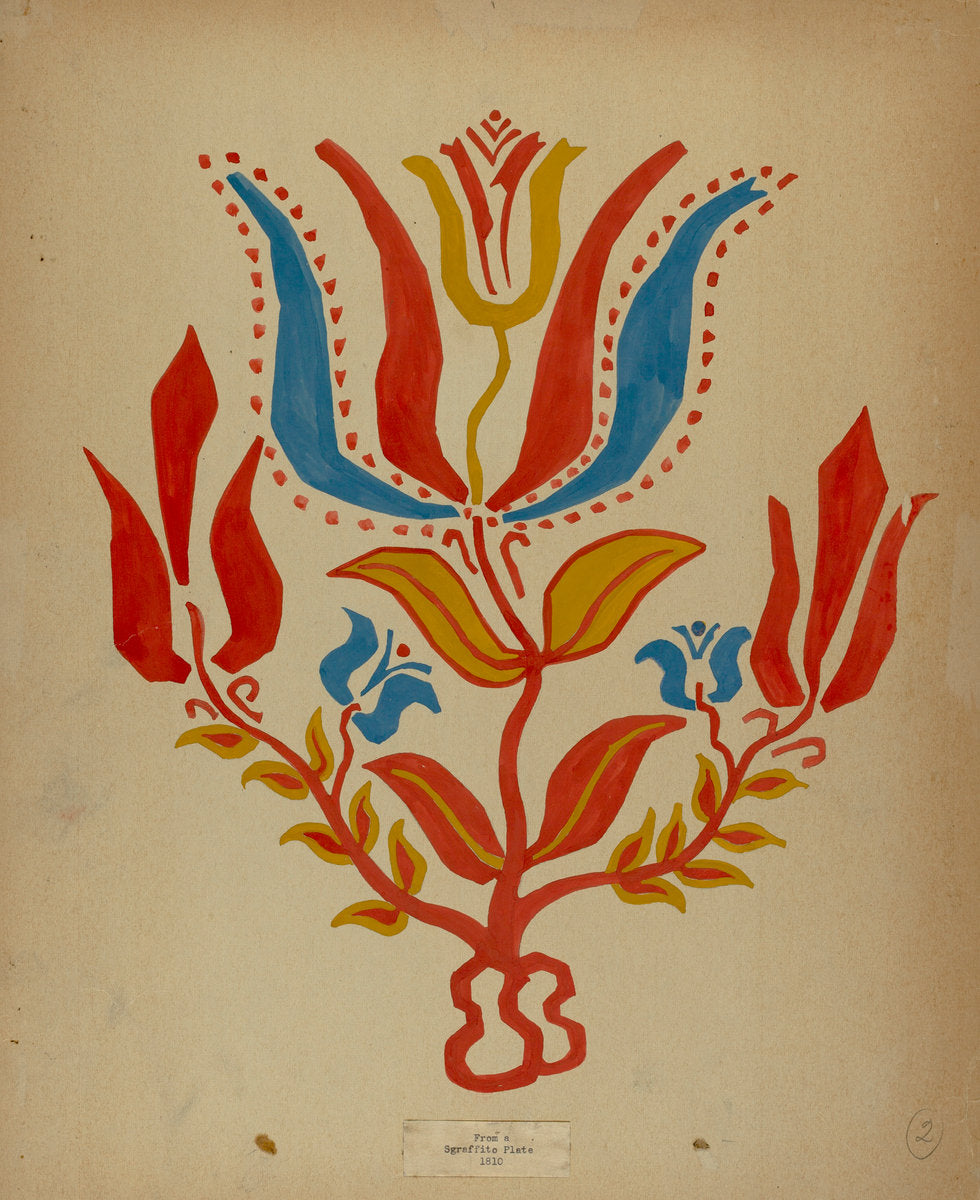 c. 1939 by American 20th Century (Drawing for Plate 2: From Portfolio "Folk Art of Rural Pennsylvania"), 16X12"(A3)Poster Print