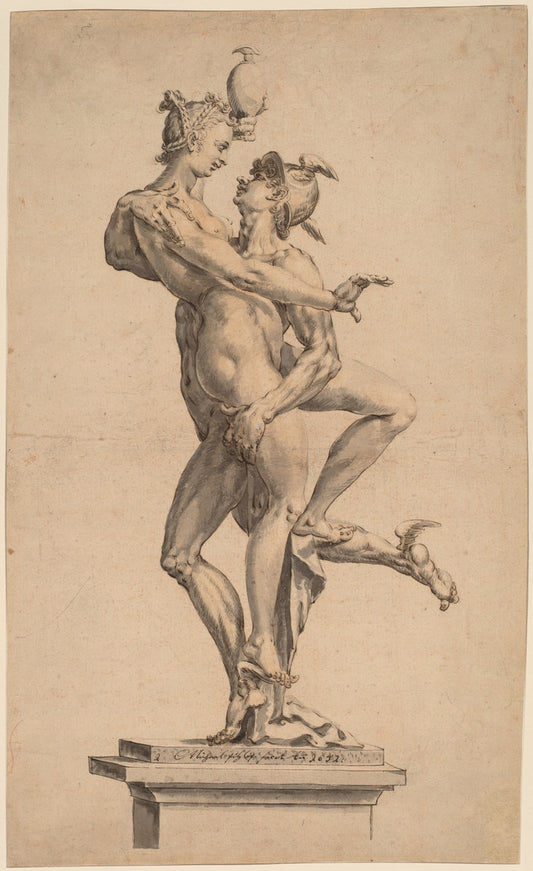 Mercury Abducting Psyche by Michael Philip I, after Jan Muller (German, fl. 1652 - 1687), 16X12"(A3)Poster Print