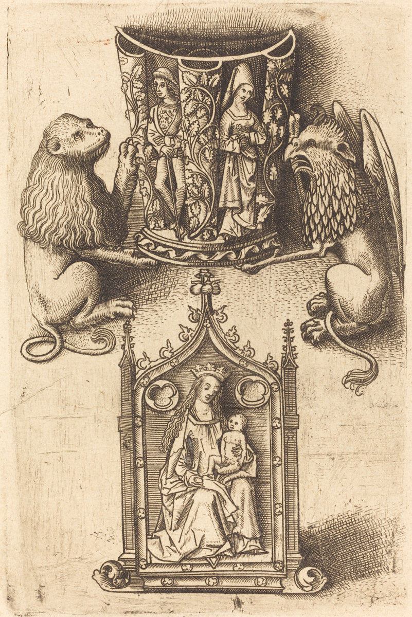 Design for a Beaker and a Pax by Master of St. Sebastian (German, active c. 1470/1490), 16X12"(A3)Poster Print