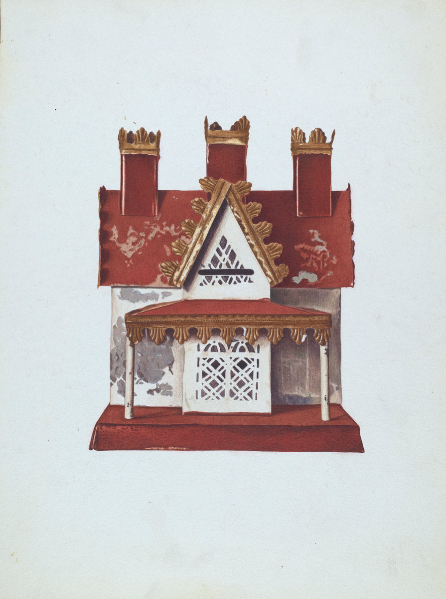 Bank: Toy Building by Telli (American, active c. 1935), 16X12"(A3)Poster Print
