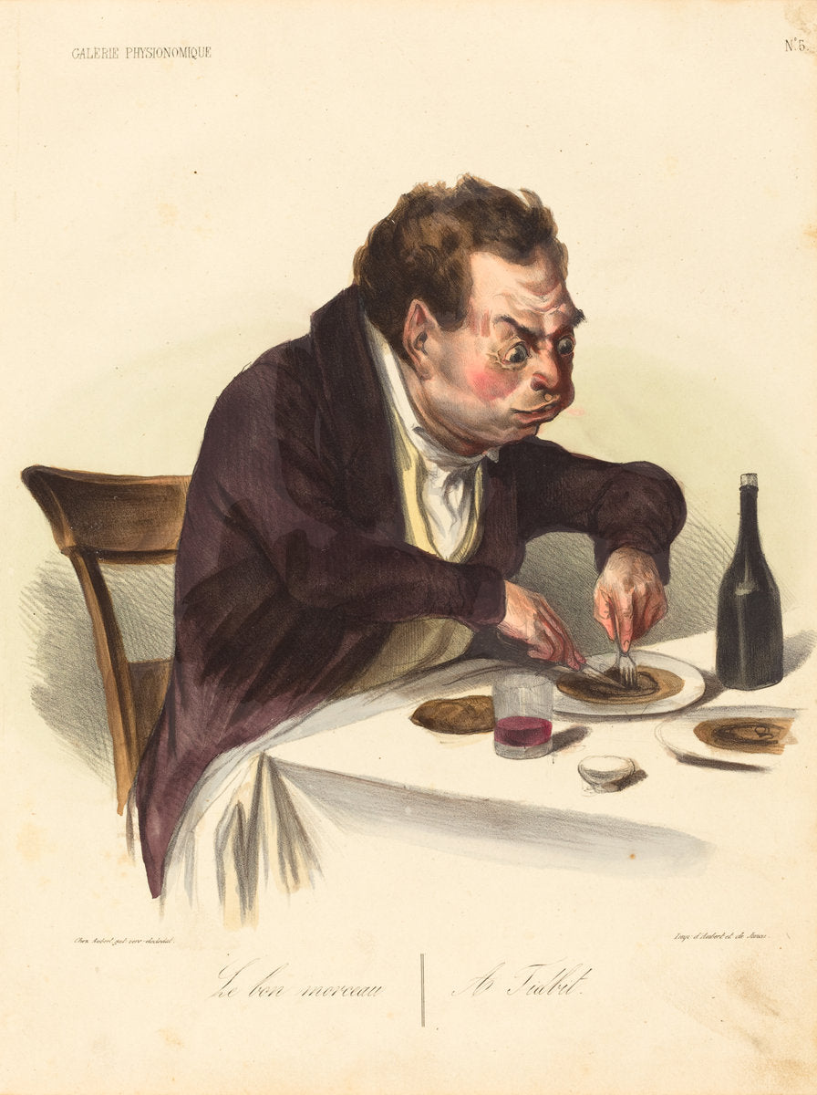 Le bon morceau by Honoré Daumier (French, 1808 - 1879), 16X12"(A3)Poster Print