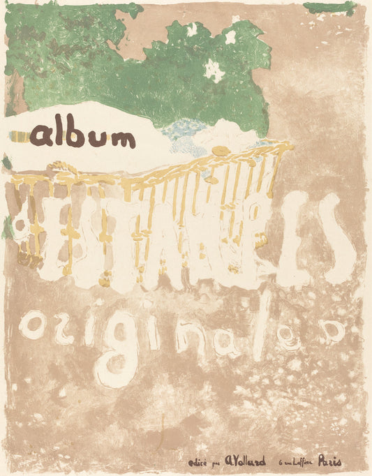 A Baby in a Basket Outdoors (Couverture pour L'Album d'estampes originales) by Edouard Vuillard (French, 1868 - 1940), 16X12"(A3)Poster Print