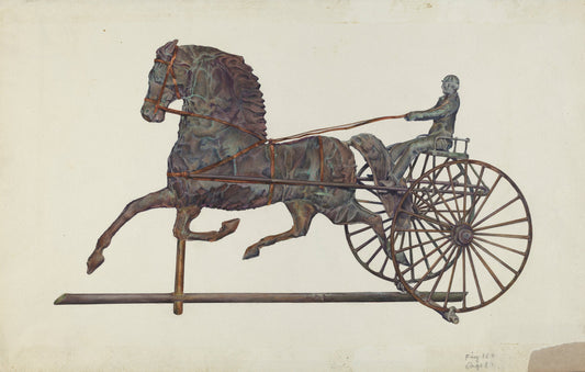 Copper Weather Vane by Victor F. Muollo (American, active c. 1935), 16X12"(A3)Poster Print
