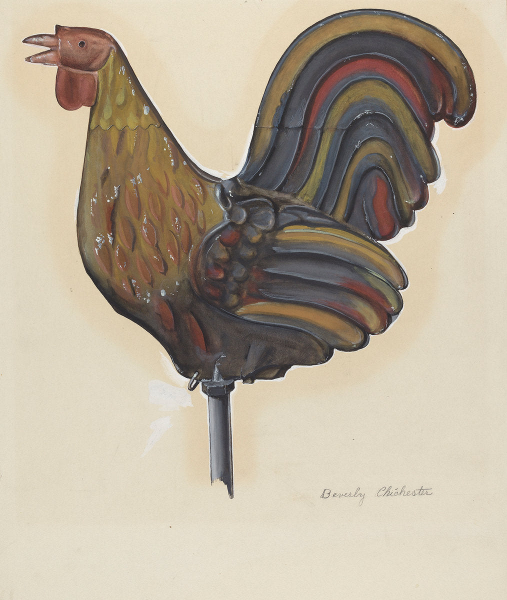 Weathercock by Beverly Chichester (American, active c. 1935), 16X12"(A3)Poster Print