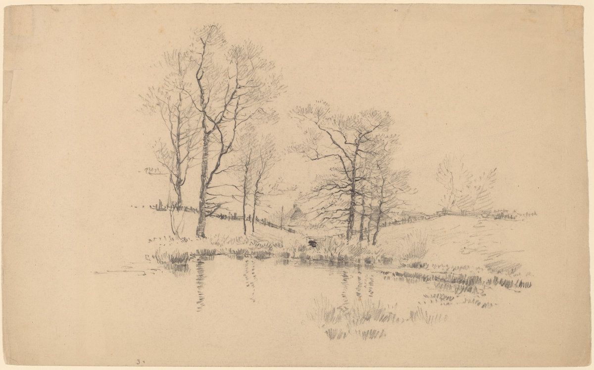 Meadow Pond, New York by Charles Frederick William Mielatz (American, 1864 - 1919), 16X12"(A3)Poster Print