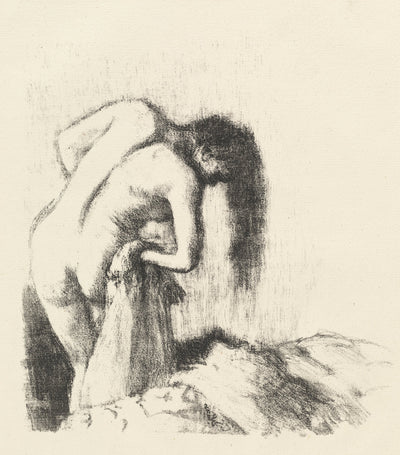 After the Bath (La sortie du bain (Petite planche)) by Edgar Degas (French, 1834 - 1917), 16X12"(A3)Poster Print