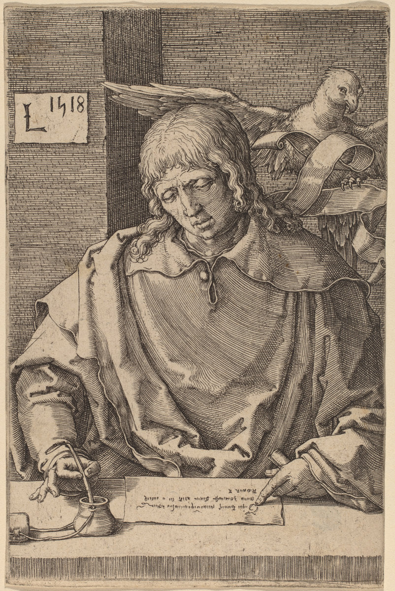 Saint John by Lucas van Leyden (Netherlandish, 1489/1494 - 1533), 16X12"(A3)Poster Print