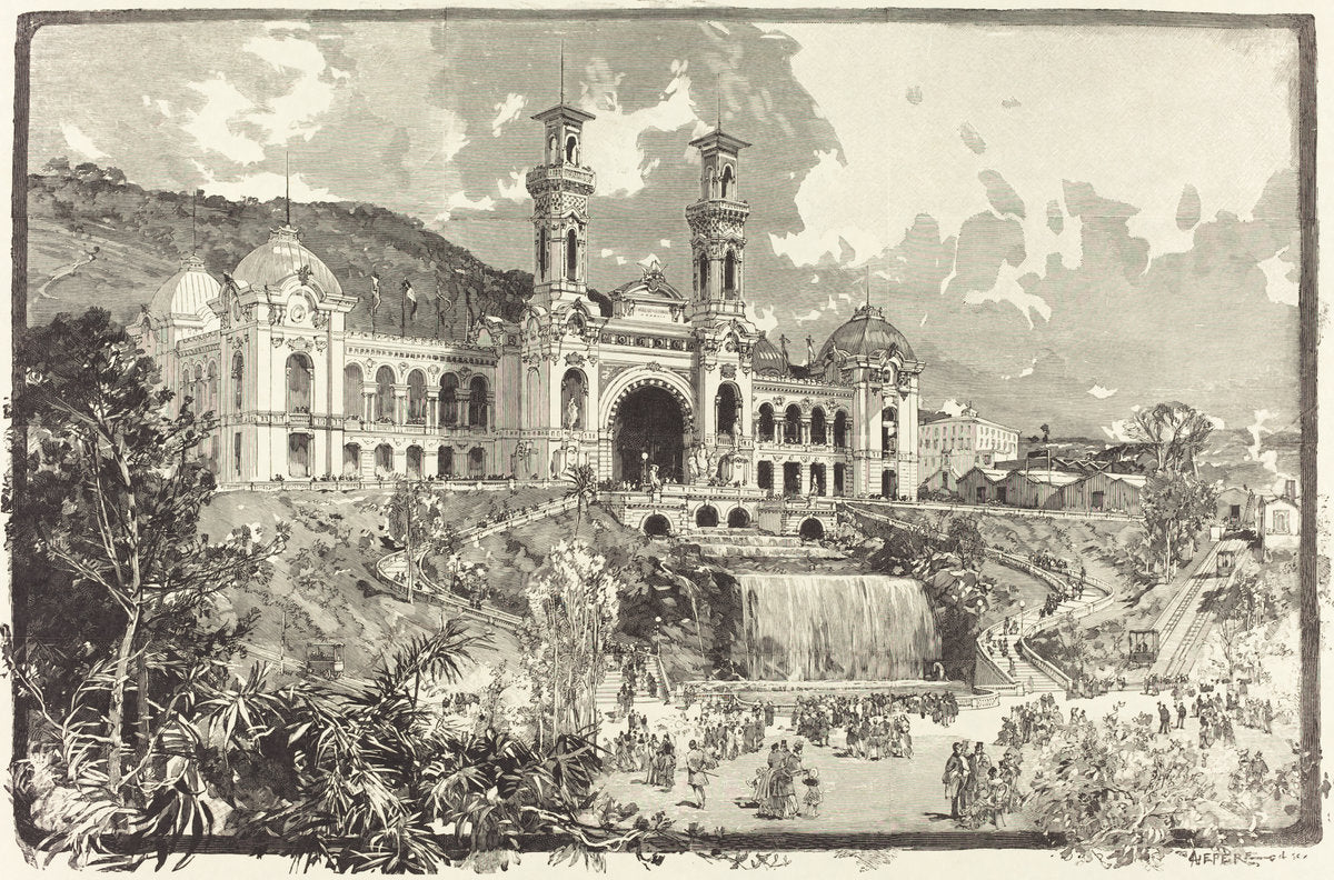 Exposition de Nice by Auguste Lepère (French, 1849 - 1918), 16X12"(A3)Poster Print