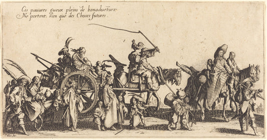 The Bohemians Marching: The Rear Guard by Jacques Callot (French, 1592 - 1635), 16X12"(A3)Poster Print