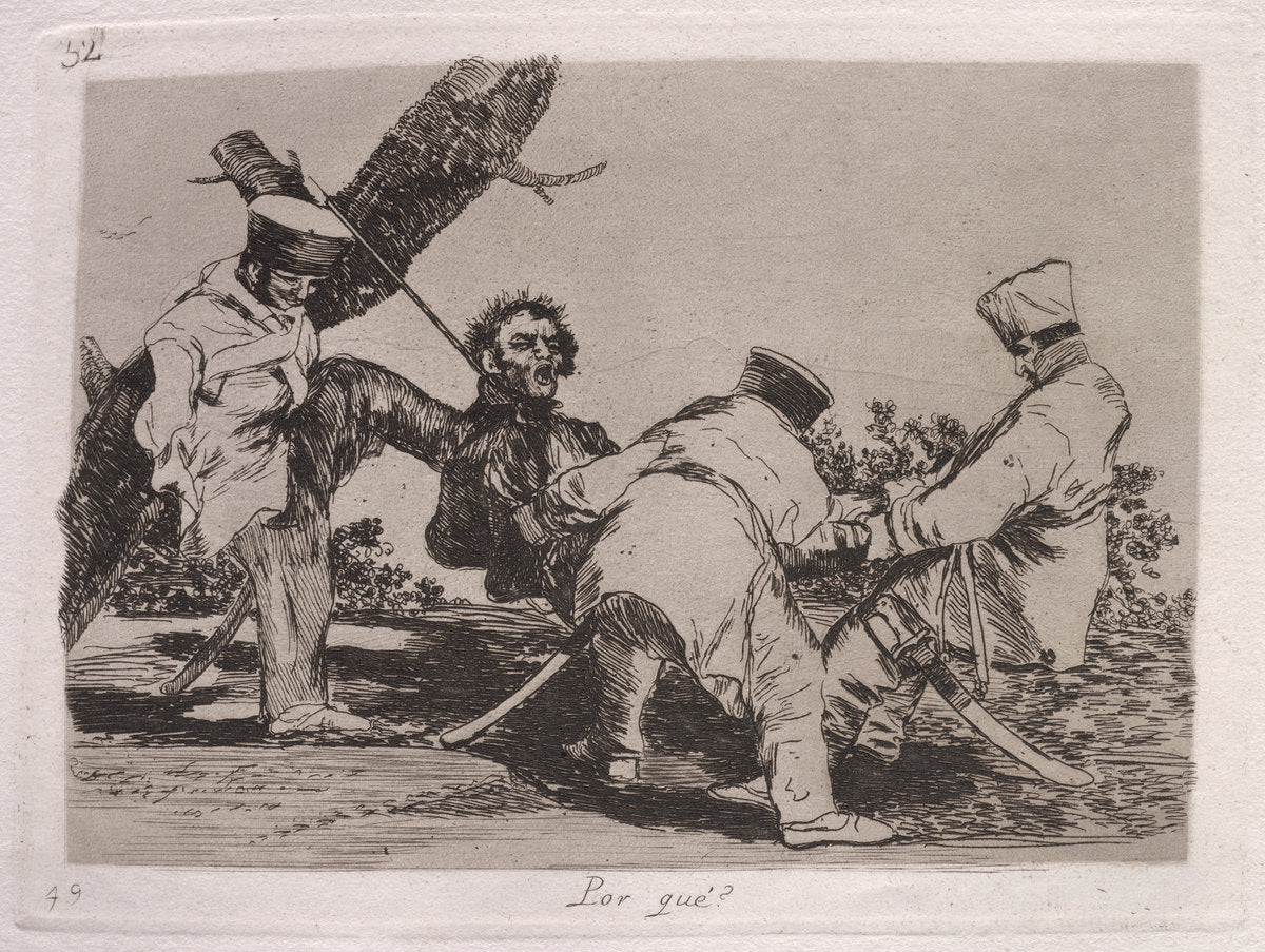 Por que? (Why?) by Francisco de Goya (Spanish, 1746 - 1828), 16X12"(A3)Poster Print