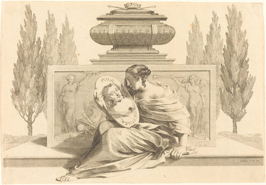 Allegory in Honor of Anne of Austria by Claude Mellan (French, 1598 - 1688), 16X12"(A3)Poster Print
