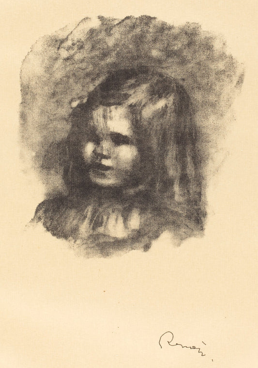 Claude Renoir, turned left (Claude Renoir, tourne a gauche) by Auguste Renoir (French, 1841 - 1919), 16X12"(A3)Poster Print