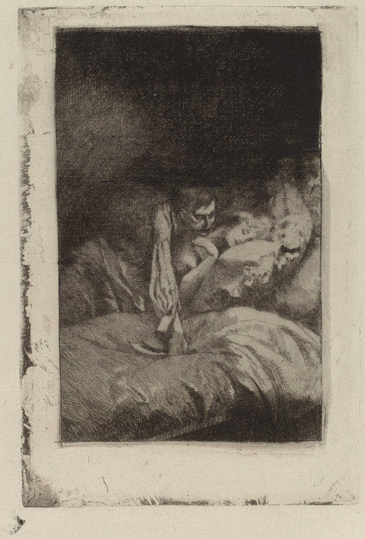 The Murder (Le Meurtre) by Albert Besnard (French, 1849 - 1934), 16X12"(A3)Poster Print