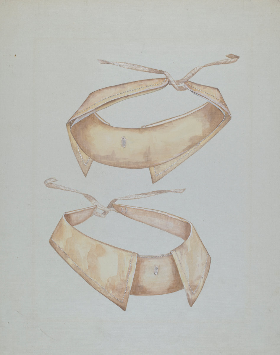 Man's Linen Collar by Verna Tallman (American, active c. 1935), 16X12"(A3)Poster Print