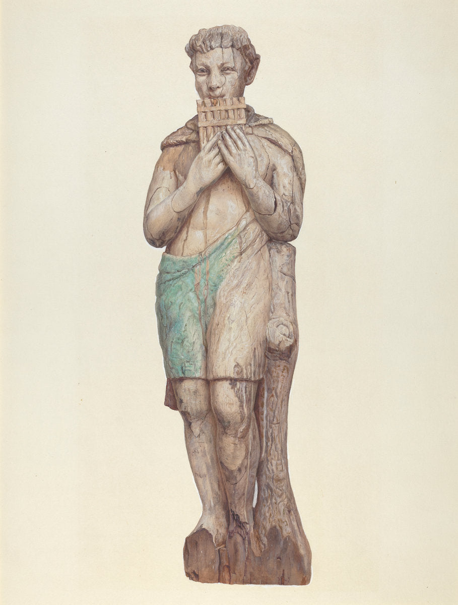Circus Wagon Figure: Pan by John Collins (American, active c. 1935), 16X12"(A3)Poster Print
