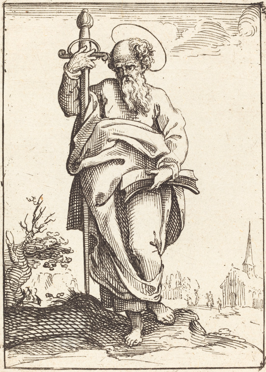 etching by after Jacques Callot (Saint Paul), 16X12"(A3)Poster Print