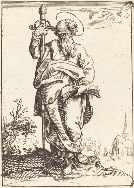 etching by after Jacques Callot (Saint Paul), 16X12"(A3)Poster Print