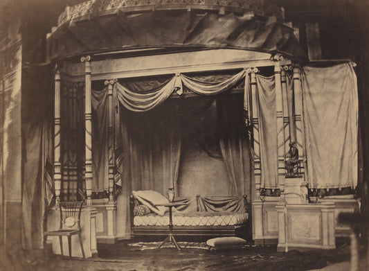 Bedroom display in the Paris Universal Exposition of 1855 by Félix Jacques Antoine Moulin (French, 1802 - c. 1875), 16X12"(A3)Poster Print
