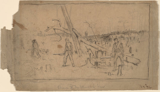 Advance of the Skirmish Line by Winslow Homer (American, 1836 - 1910), 16X12"(A3)Poster Print