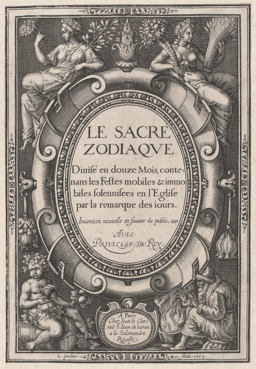 Title Page by Léonard Gaultier (French, 1561 - 1641), 16X12"(A3)Poster Print