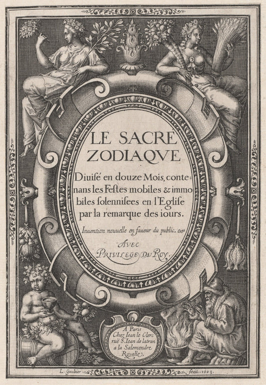 Title Page by Léonard Gaultier (French, 1561 - 1641), 16X12"(A3)Poster Print
