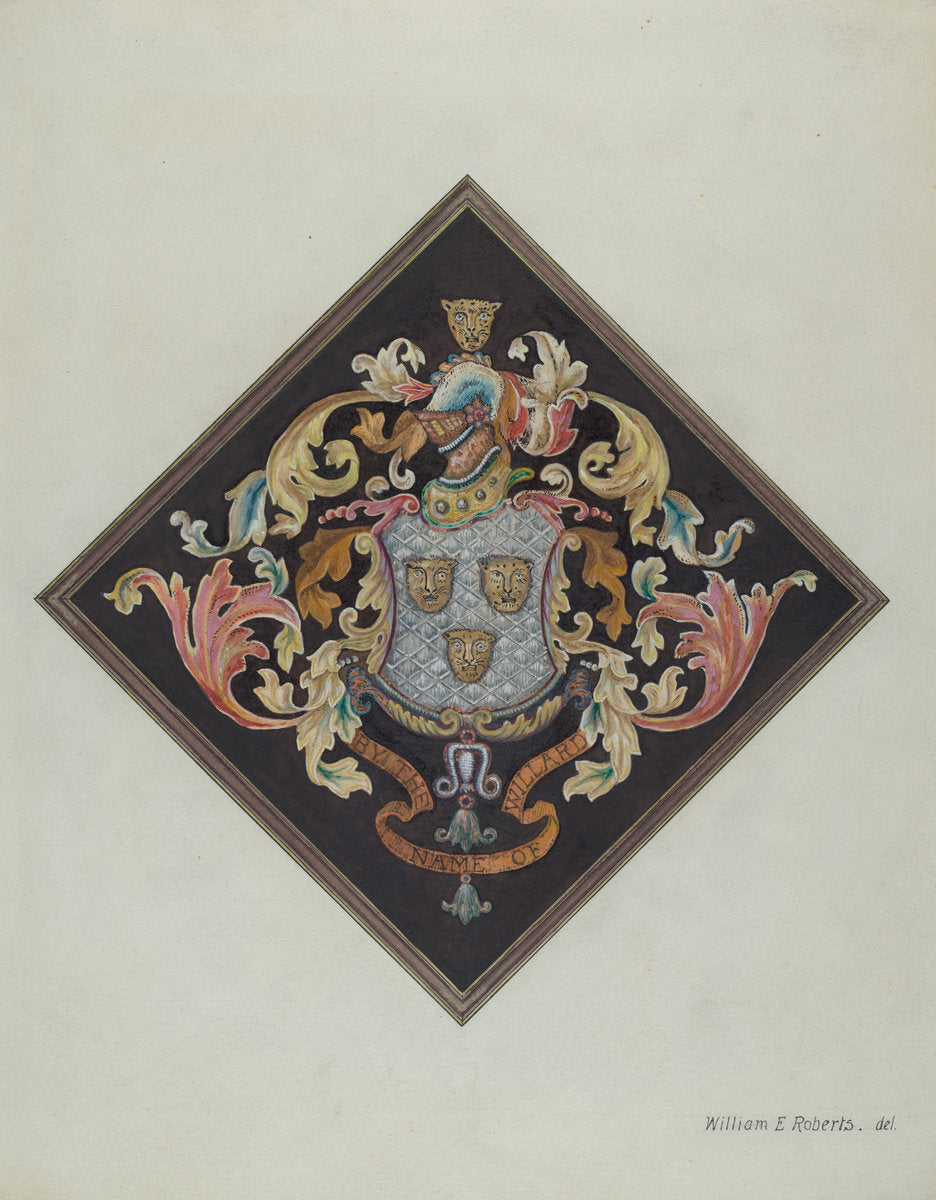 Coat of Arms by William Roberts (American, active c. 1935), 16X12"(A3)Poster Print