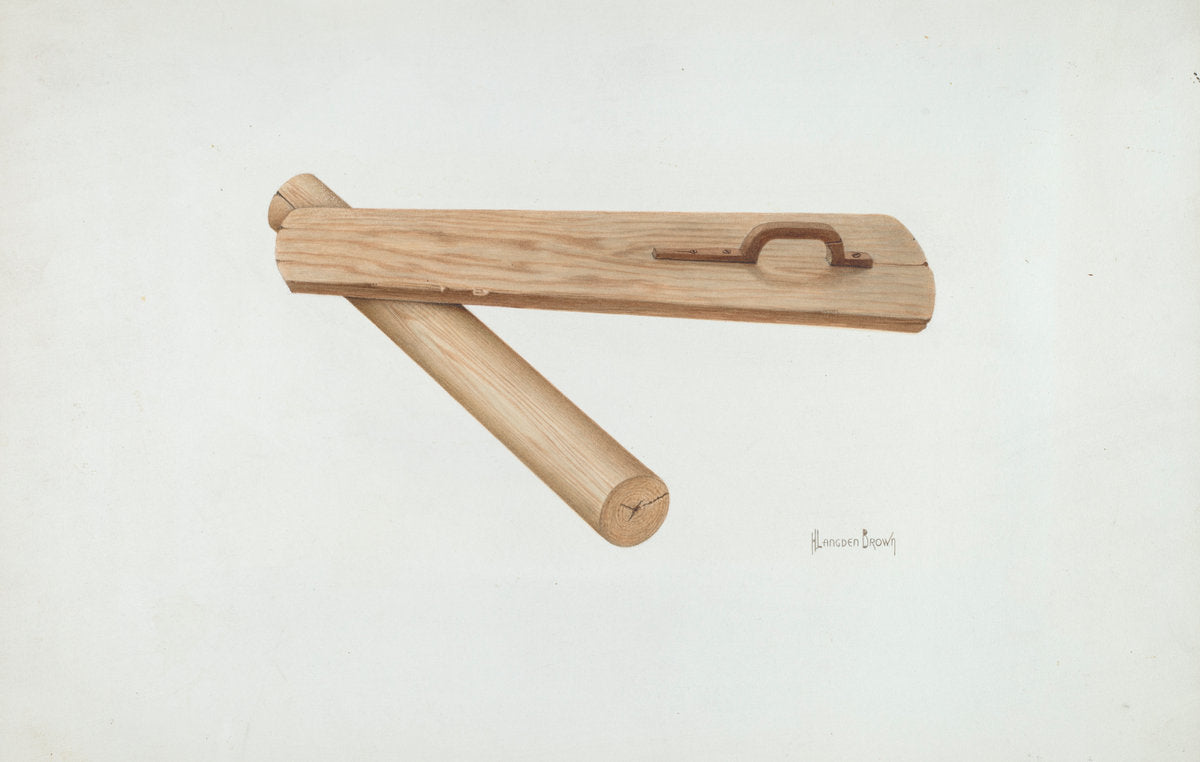 Bishop Hill: Mangler by H. Langden Brown (American, active c. 1935), 16X12"(A3)Poster Print