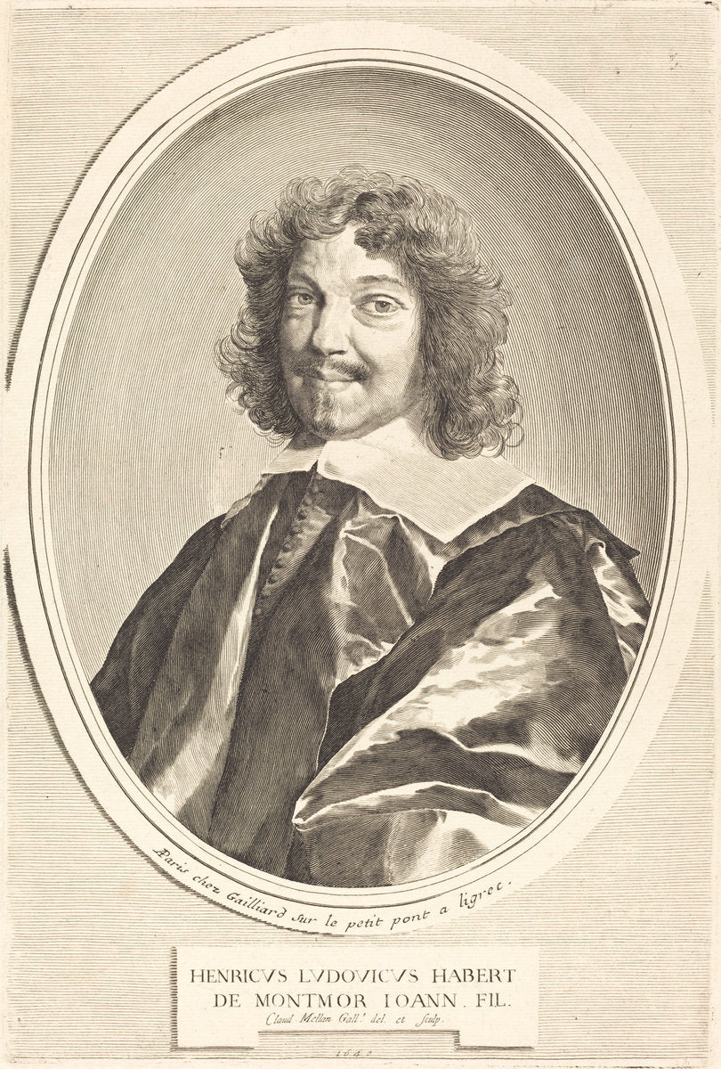 Henri-Louis Habert de Montmor by Claude Mellan (French, 1598 - 1688), 16X12"(A3)Poster Print