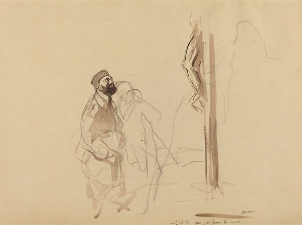 C'est la, que j'ai fini le cure by Jean-Louis Forain (French, 1852 - 1931), 16X12"(A3)Poster Print
