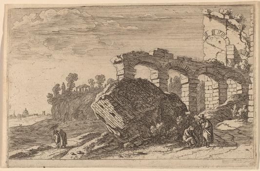 The Four Ruined Arches by Herman van Swanevelt (Dutch, c. 1600 - 1655), 16X12"(A3)Poster Print