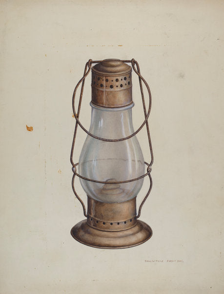 Lantern by Samuel W. Ford (American, active c. 1935), 16X12"(A3)Poster Print