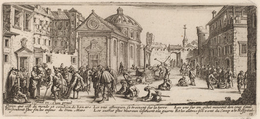 The Hospital by Gerrit van Schagen after Jacques Callot (Dutch, c. 1642 - 1690 or after), 16X12"(A3)Poster Print