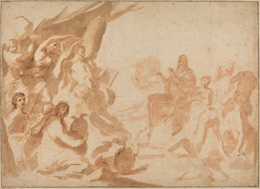 A Sacrifice to Pan by Andrea Sacchi (Roman, 1599 - 1661), 16X12"(A3)Poster Print