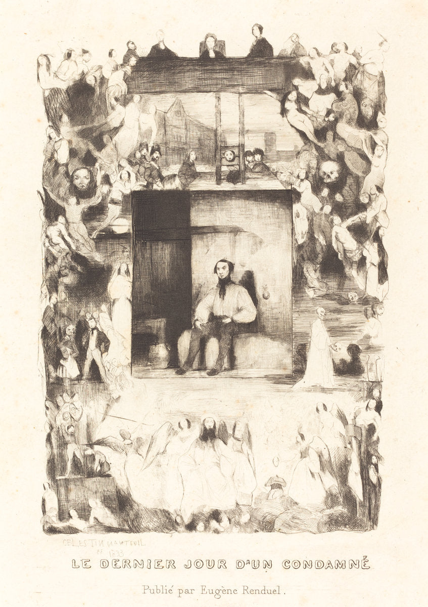 Le dernier jour d'un condamne by Célestin Nanteuil (French, 1813 - 1873), 16X12"(A3)Poster Print