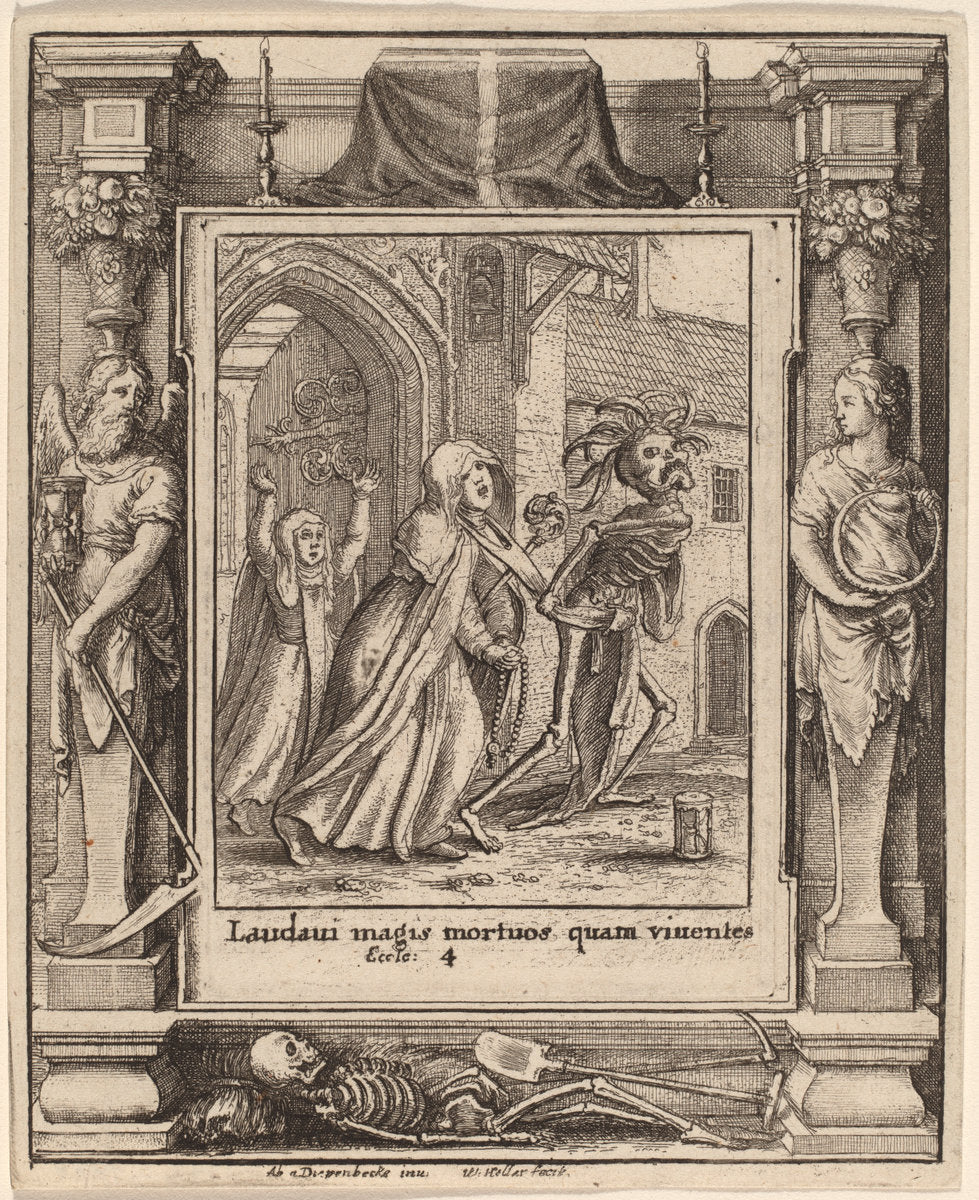 Abbess by Wenceslaus Hollar after Hans Holbein the Younger after Abraham van Diepenbeeck (Bohemian, 1607 - 1677), 16X12"(A3)Poster Print