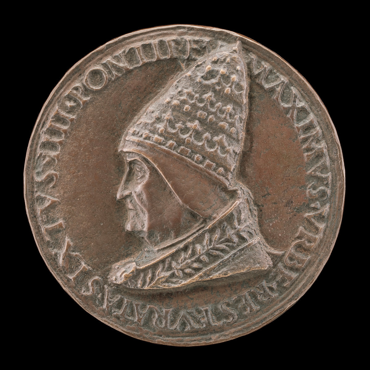 Sixtus IV (Francesco della Rovere, 1414-1481), Pope 1471 [obverse] by Vittore Gambello (Italian, 1455/1460 - 1537), 16X12"(A3)Poster Print