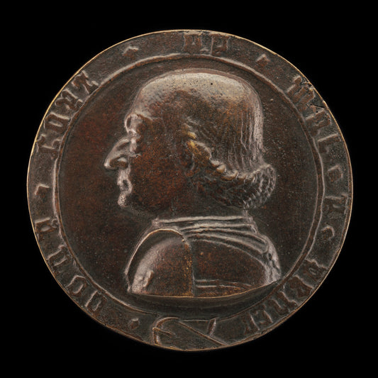 Federigo II of Montefeltro, 1410-1482, First Duke of Urbino 1474 [obverse] by Pietro Torrigiano (Italian, 1472 - 1528), 16X12"(A3)Poster Print