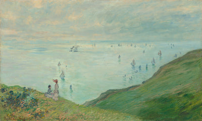 Cliffs at Pourville by Claude Monet (French, 1840 - 1926), 16X12"(A3)Poster Print