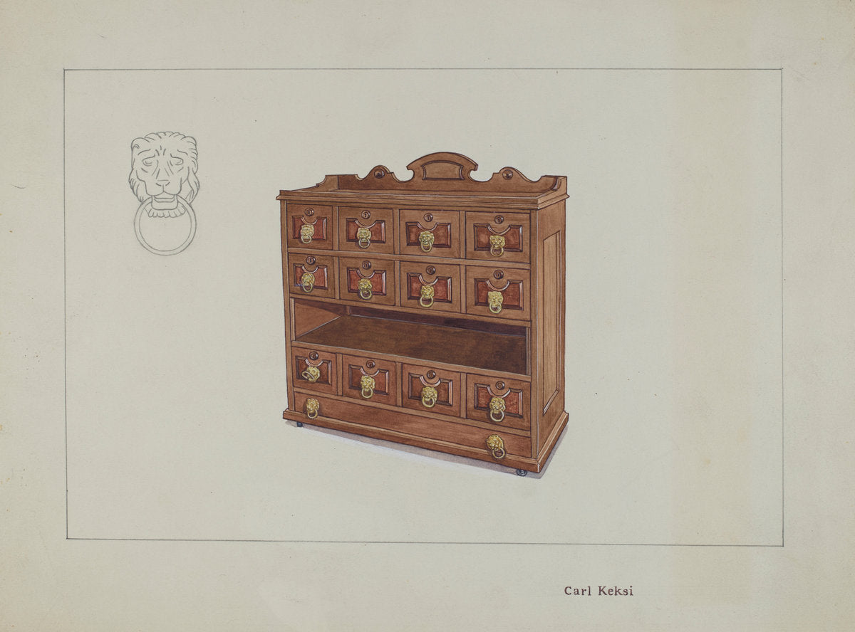 Butler's Table by Carl Keksi (American, active c. 1935), 16X12"(A3)Poster Print