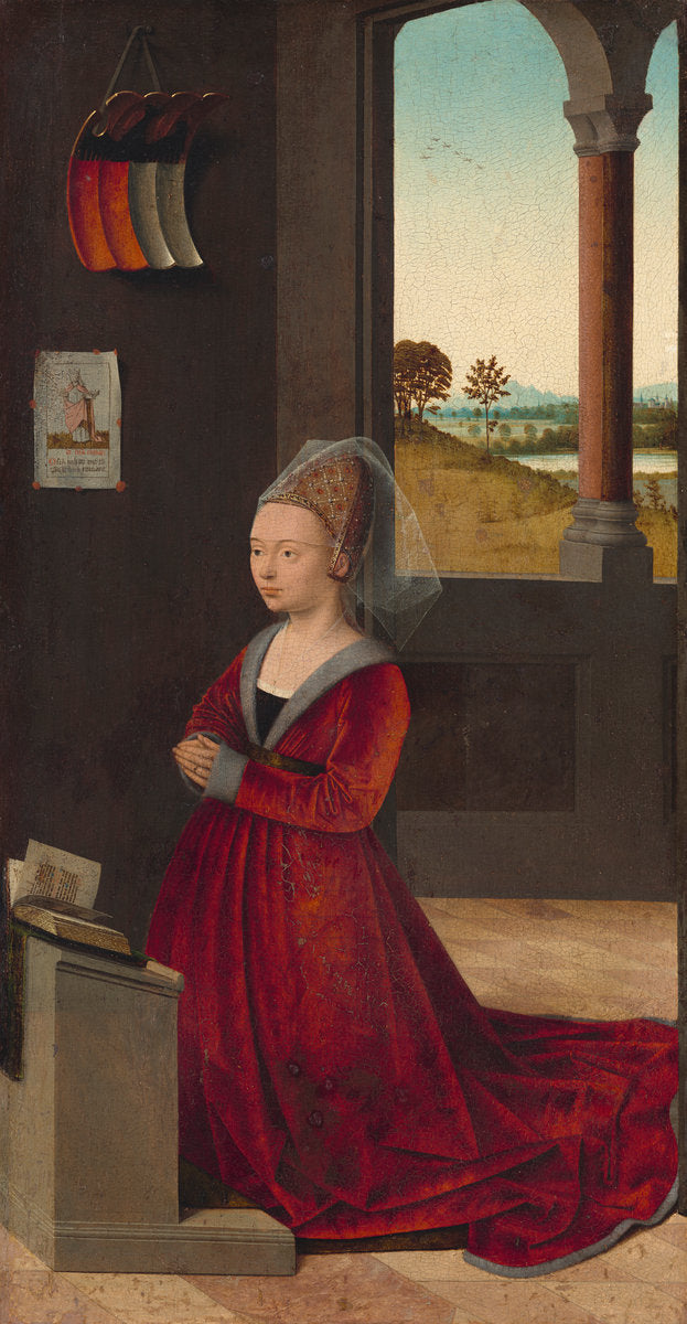 Portrait of a Female Donor by Petrus Christus (Netherlandish, active 1444 - 1475/1476), 16X12