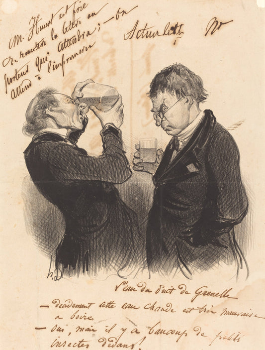 L'Eau du puits de Grenelle by Honoré Daumier (French, 1808 - 1879), 16X12"(A3)Poster Print