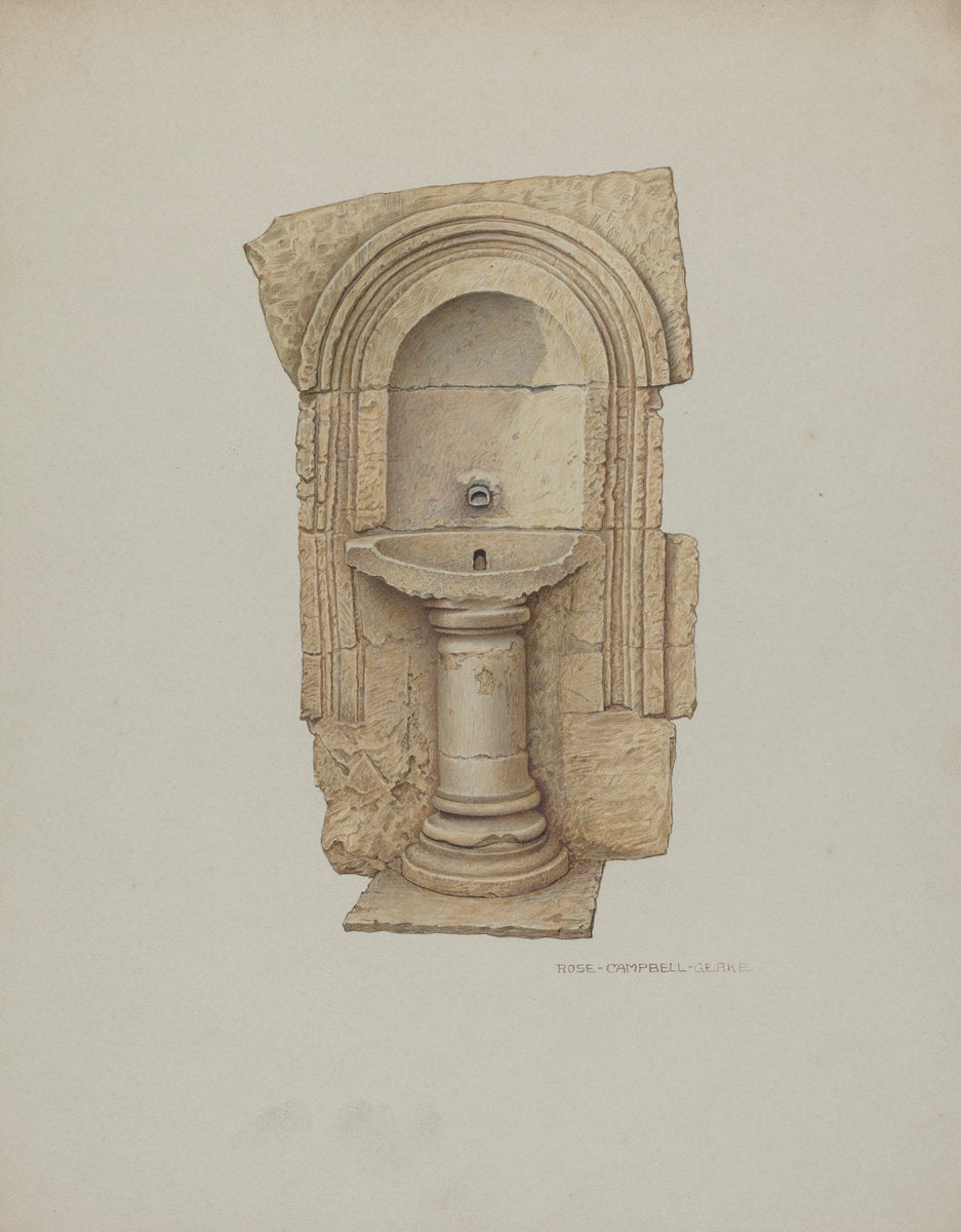 Lavabo by Rose Campbell-Gerke (American, active c. 1935), 16X12"(A3)Poster Print