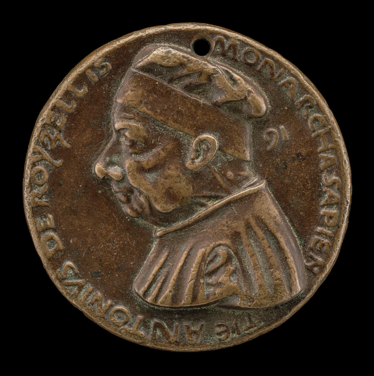 Antonio Roselli of Arezzo, 1380-1466, Jurist [obverse] by Bartolomeo Bellano (Italian, 1437/1438 - 1496/1497), 16X12"(A3)Poster Print