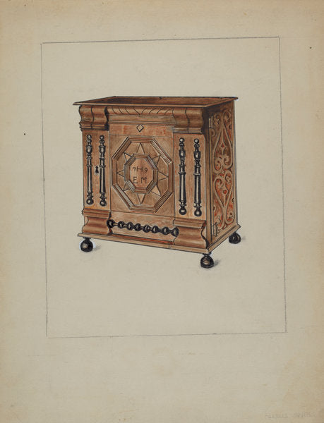 Cabinet for Storage by Charles Squires (American, active c. 1935), 16X12"(A3)Poster Print