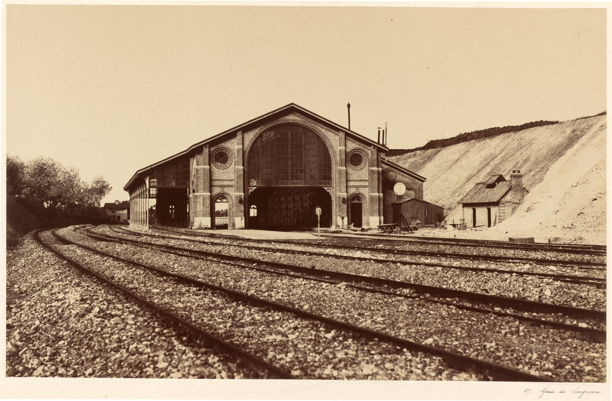 Gare de Longueau by Édouard-Denis Baldus (French, 1813 - 1889), 16X12"(A3)Poster Print