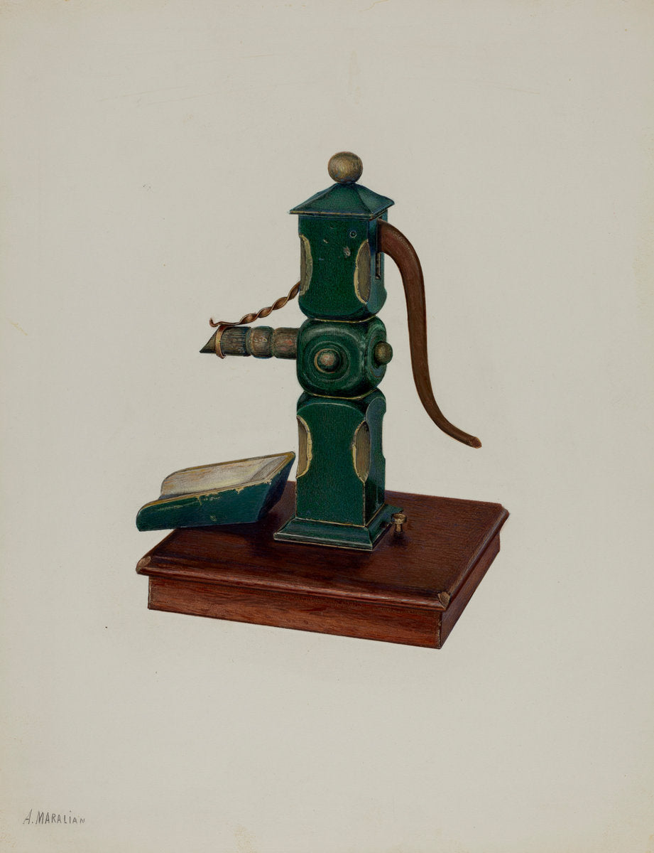 Toy Pump by Arsen Maralian (American, active c. 1935), 16X12"(A3)Poster Print